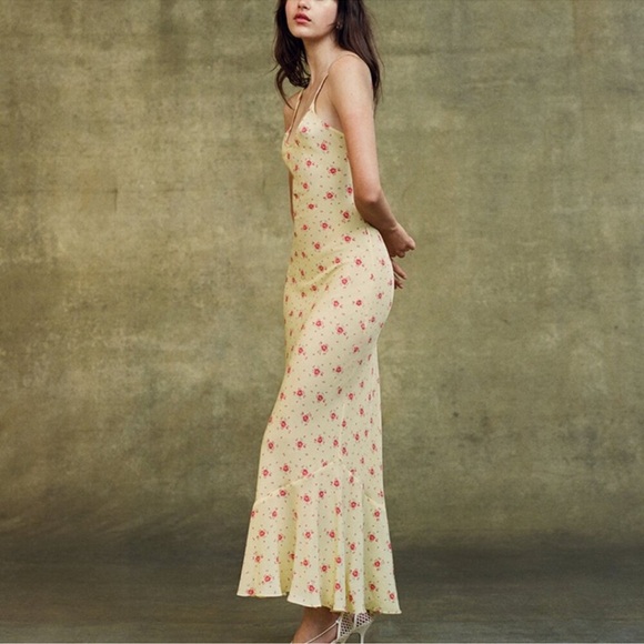 Yellow Floral Dress - Picture 3 of 5